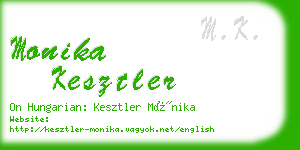 monika kesztler business card